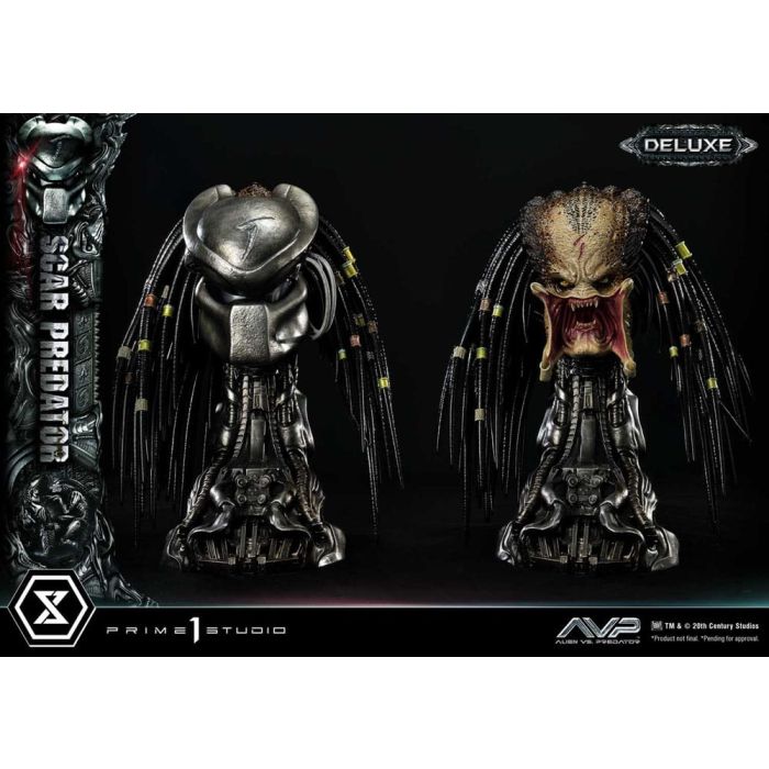The Alien vs. Predator Museum Masterline Series Statue 1/3 Scar Predator Deluxe Bonus Version 93 cm