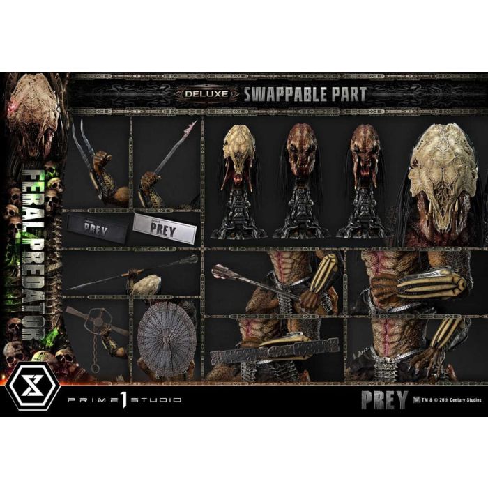 Prey (Movie) Museum Masterline Series Statue 1/3 Feral Predator Deluxe Bonus Version 89 cm 