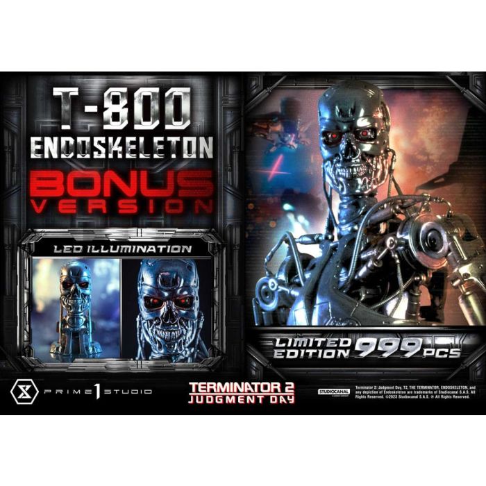 Terminator 2 Museum Masterline Series Statue 1/3 Judgment Day T800 Endoskeleton Deluxe Bonus Version 74 cm
