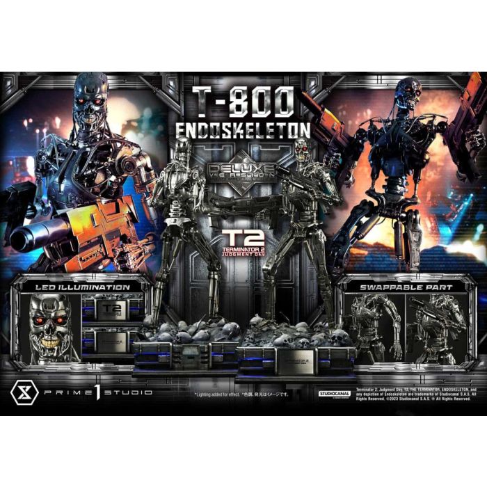 Terminator 2 Museum Masterline Series Statue 1/3 Judgment Day T800 Endoskeleton Deluxe Bonus Version 74 cm