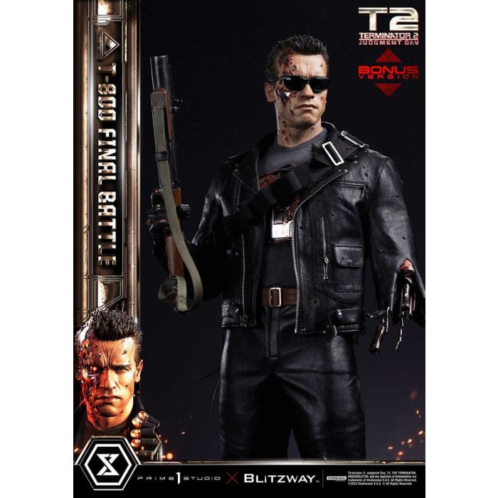 Terminator 2 Museum Masterline Series Statue 1/3 T-800 Final Battle Deluxe Bonus Version 75 cm