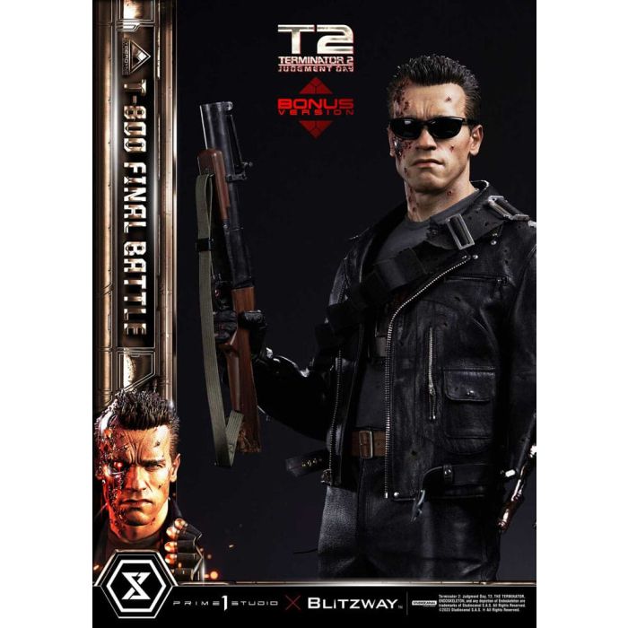 Terminator 2 Museum Masterline Series Statue 1/3 T-800 Final Battle Deluxe Bonus Version 75 cm