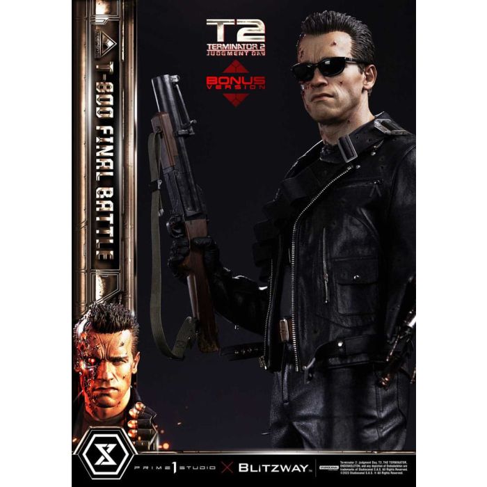 Terminator 2 Museum Masterline Series Statue 1/3 T-800 Final Battle Deluxe Bonus Version 75 cm