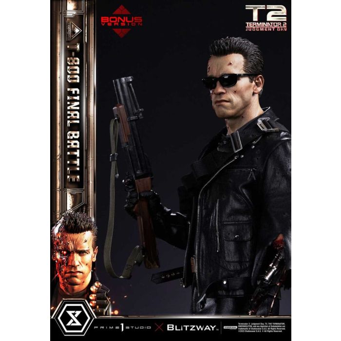 Terminator 2 Museum Masterline Series Statue 1/3 T-800 Final Battle Deluxe Bonus Version 75 cm