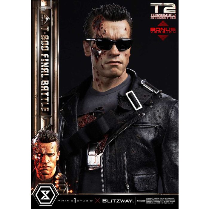 Terminator 2 Museum Masterline Series Statue 1/3 T-800 Final Battle Deluxe Bonus Version 75 cm