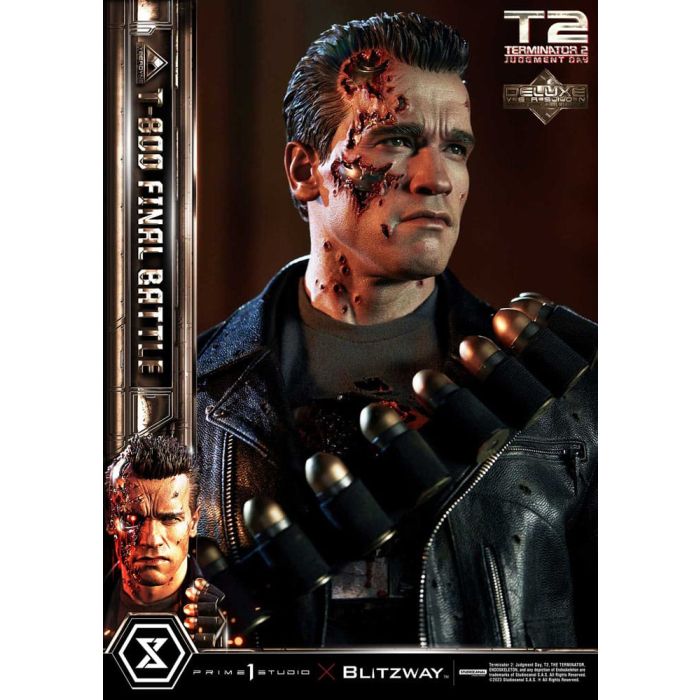 Terminator 2 Museum Masterline Series Statue 1/3 T-800 Final Battle Deluxe Bonus Version 75 cm