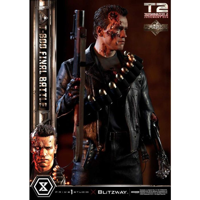 Terminator 2 Museum Masterline Series Statue 1/3 T-800 Final Battle Deluxe Bonus Version 75 cm