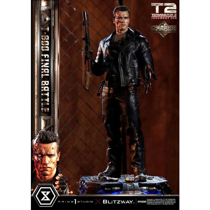 Terminator 2 Museum Masterline Series Statue 1/3 T-800 Final Battle Deluxe Bonus Version 75 cm