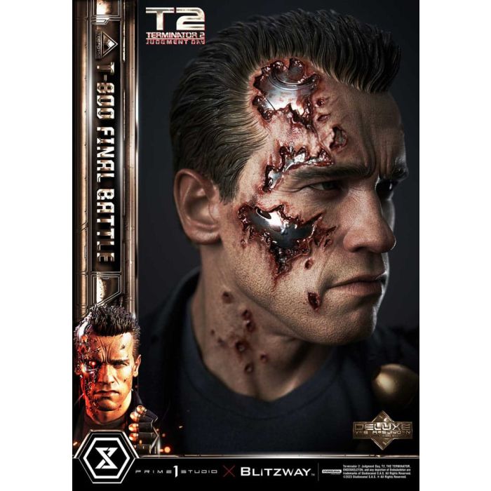 Terminator 2 Museum Masterline Series Statue 1/3 T-800 Final Battle Deluxe Bonus Version 75 cm