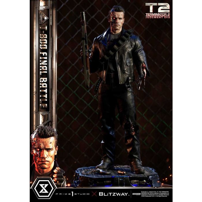Terminator 2 Museum Masterline Series Statue 1/3 T-800 Final Battle Deluxe Bonus Version 75 cm