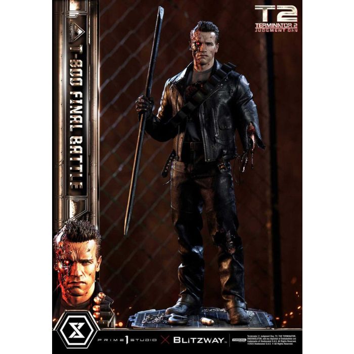 Terminator 2 Museum Masterline Series Statue 1/3 T-800 Final Battle Deluxe Bonus Version 75 cm