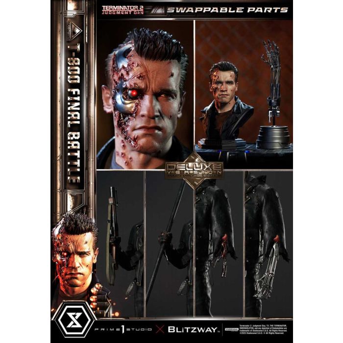 Terminator 2 Museum Masterline Series Statue 1/3 T-800 Final Battle Deluxe Bonus Version 75 cm
