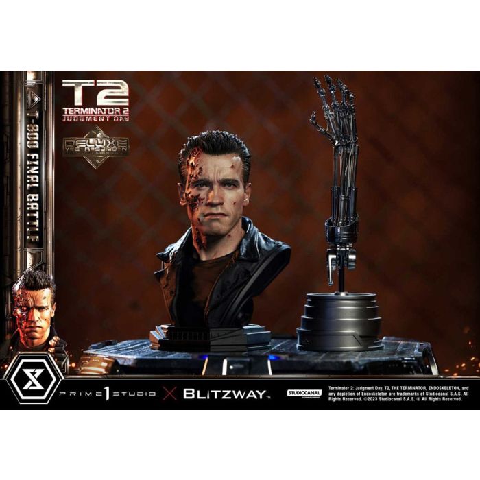 Terminator 2 Museum Masterline Series Statue 1/3 T-800 Final Battle Deluxe Bonus Version 75 cm