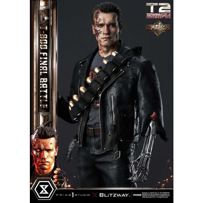 Terminator 2 Museum Masterline Series Statue 1/3 T-800 Final Battle Deluxe Bonus Version 75 cm