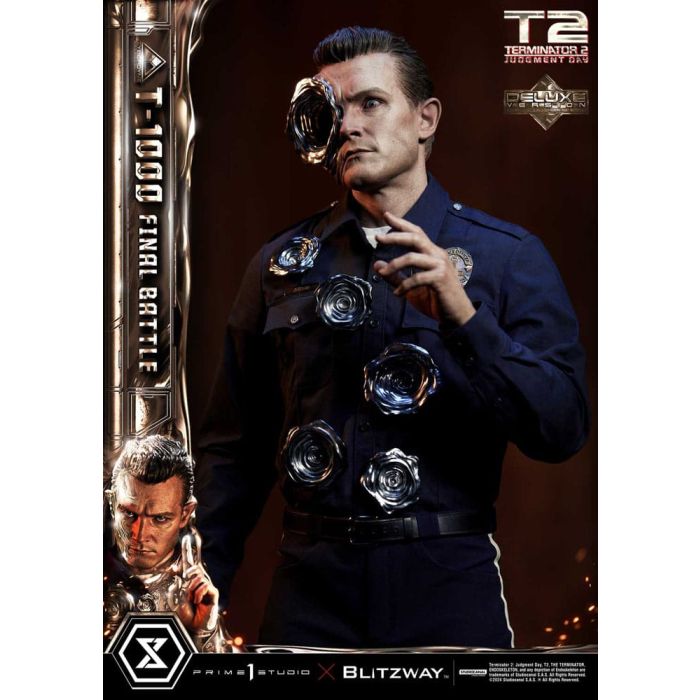Terminator 2 Museum Masterline Series Statue 1/3 T-1000 Final Battle Deluxe Version 73 cm
