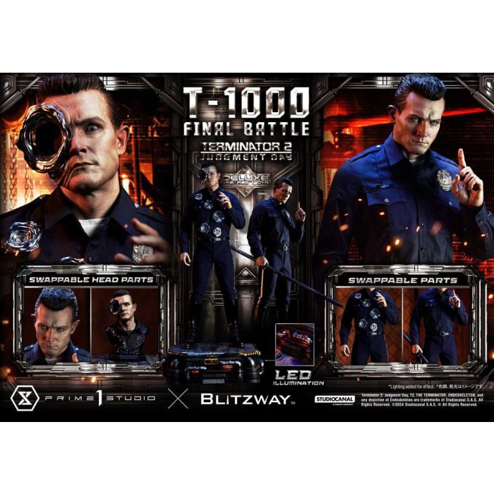 Terminator 2 Museum Masterline Series Statue 1/3 T-1000 Final Battle Deluxe Version 73 cm