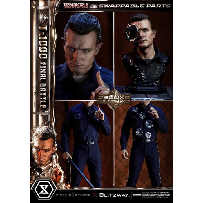 Terminator 2 Museum Masterline Series Statue 1/3 T-1000 Final Battle Deluxe Version 73 cm