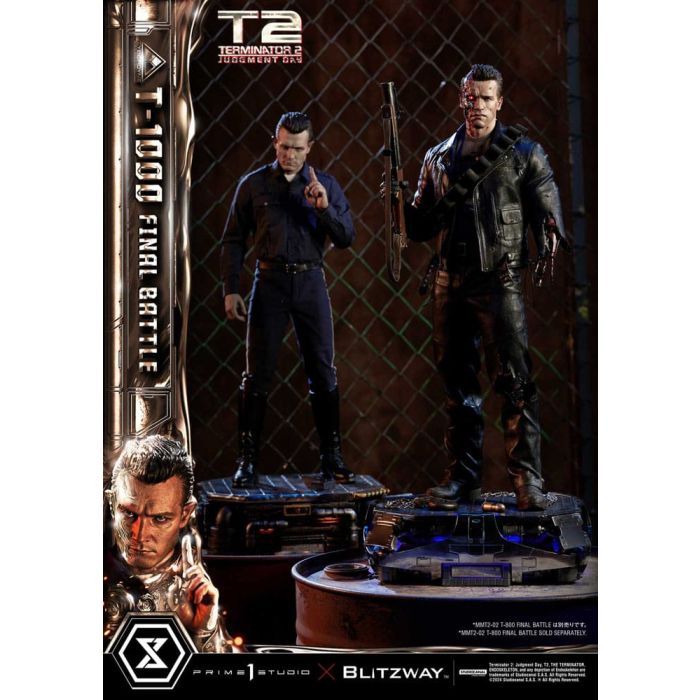 Terminator 2 Museum Masterline Series Statue 1/3 T-1000 Final Battle Deluxe Version 73 cm