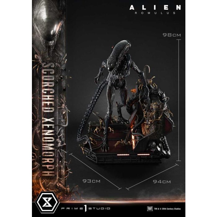 Alien: Romulus Museum Masterline XL Statue 1/3 Scorched Xenomorph Deluxe Version 98 cm
