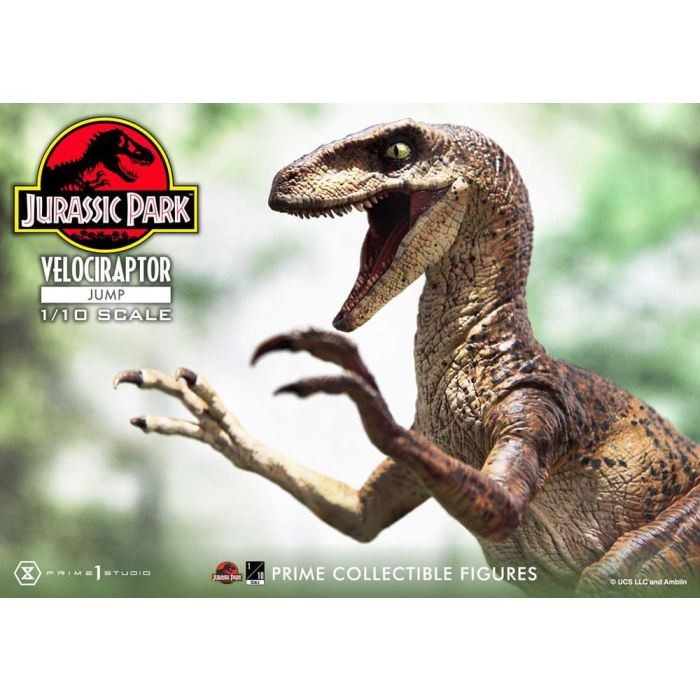 Jurassic Park Prime Collectibles Statue 1/10 Velociraptor Jump 21 cm