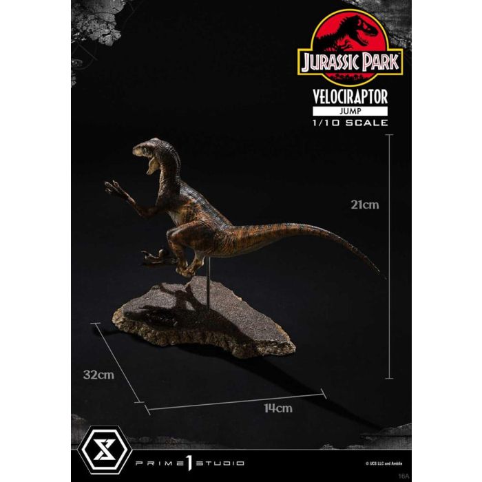 Jurassic Park Prime Collectibles Statue 1/10 Velociraptor Jump 21 cm