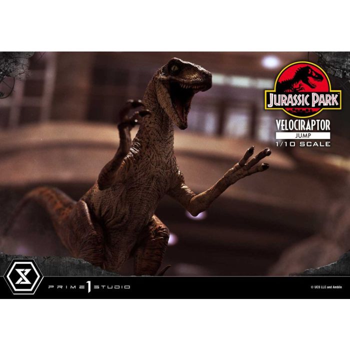 Jurassic Park Prime Collectibles Statue 1/10 Velociraptor Jump 21 cm