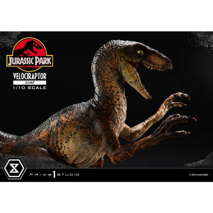 Jurassic Park Prime Collectibles Statue 1/10 Velociraptor Jump 21 cm
