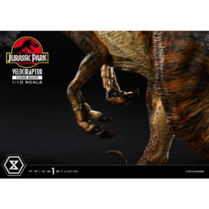 Jurassic Park Prime Collectibles Statue 1/10 Velociraptor Closed Mouth 19 cm