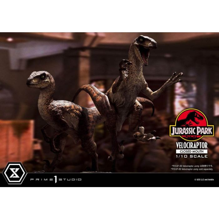 Jurassic Park Prime Collectibles Statue 1/10 Velociraptor Closed Mouth 19 cm