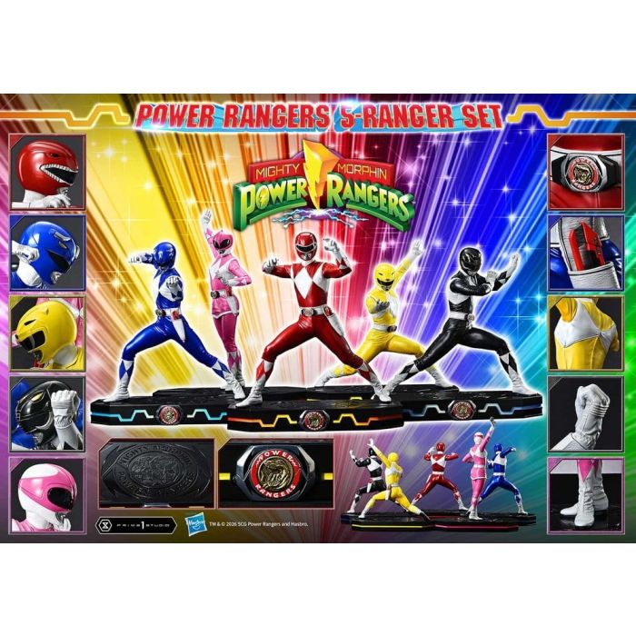 Mighty Morphin Power Rangers Premium Masterline Set of 5 Statues 1/4 57 cm