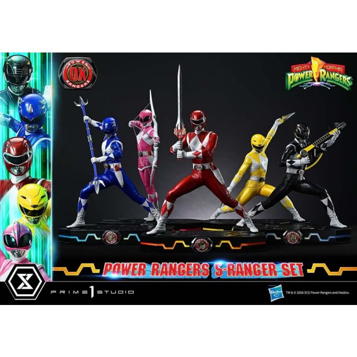 Mighty Morphin Power Rangers Premium Masterline Set of 5 Statues 1/4 Deluxe Version 62 cm