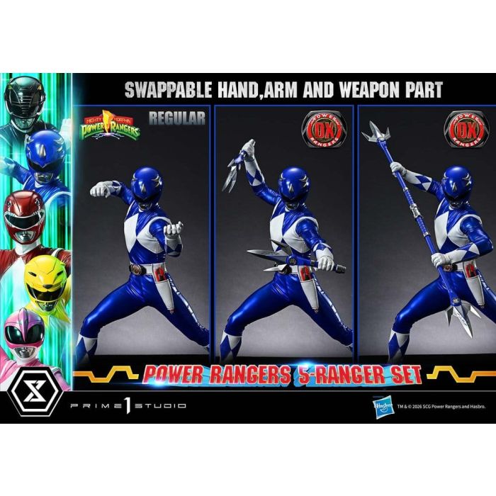 Mighty Morphin Power Rangers Premium Masterline Set of 5 Statues 1/4 Deluxe Version 62 cm