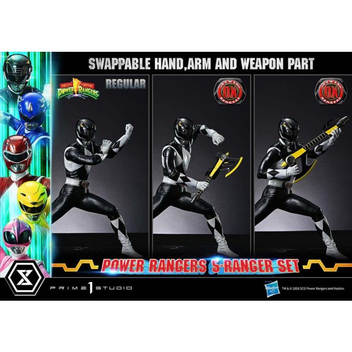 Mighty Morphin Power Rangers Premium Masterline Set of 5 Statues 1/4 Deluxe Version 62 cm