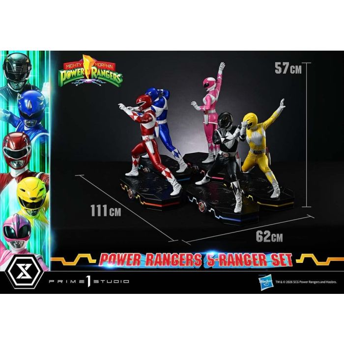 Mighty Morphin Power Rangers Premium Masterline Set of 5 Statues 1/4 Deluxe Version 62 cm