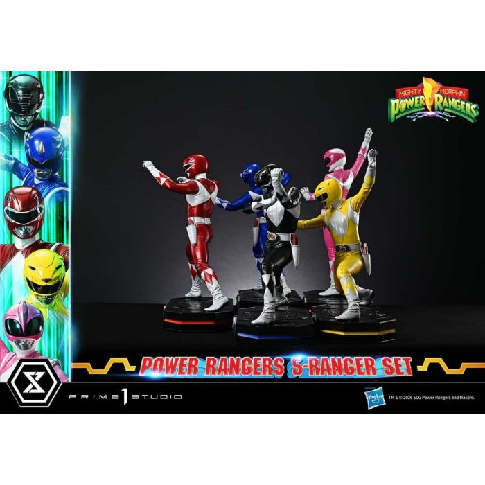 Mighty Morphin Power Rangers Premium Masterline Set of 5 Statues 1/4 Deluxe Version 62 cm