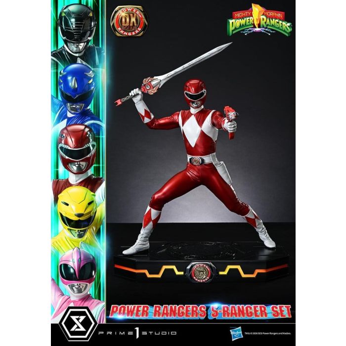 Mighty Morphin Power Rangers Premium Masterline Set of 5 Statues 1/4 Deluxe Bonus Version 62 cm
