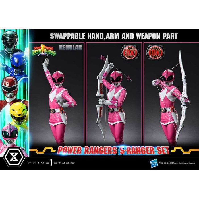 Mighty Morphin Power Rangers Premium Masterline Set of 5 Statues 1/4 Deluxe Bonus Version 62 cm