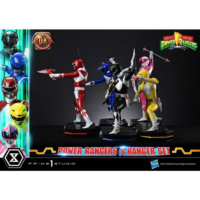 Mighty Morphin Power Rangers Premium Masterline Set of 5 Statues 1/4 Deluxe Bonus Version 62 cm