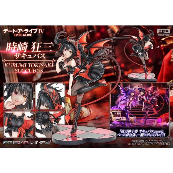 Date A Live Prisma Wing PVC Statue 1/7 Kurumi Tokisaki succubus 25 cm    