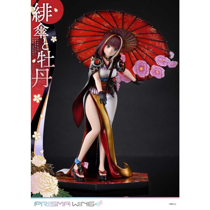 Original Illustration by Fuzichoco Prisma Wing PVC Statue 1/7 Scarlet Umbrella And Peony 28 cm 
