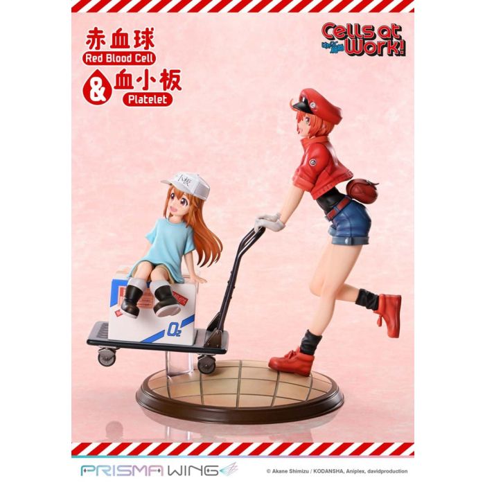 Cells at Work Prisma Wing PVC Statue Red Blood Cell & Platelet 26 cm