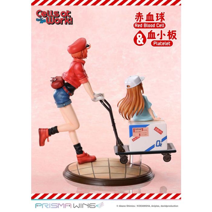 Cells at Work Prisma Wing PVC Statue Red Blood Cell & Platelet 26 cm