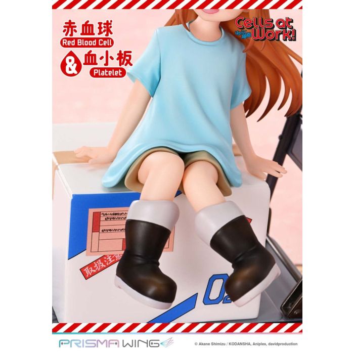 Cells at Work Prisma Wing PVC Statue Red Blood Cell & Platelet 26 cm