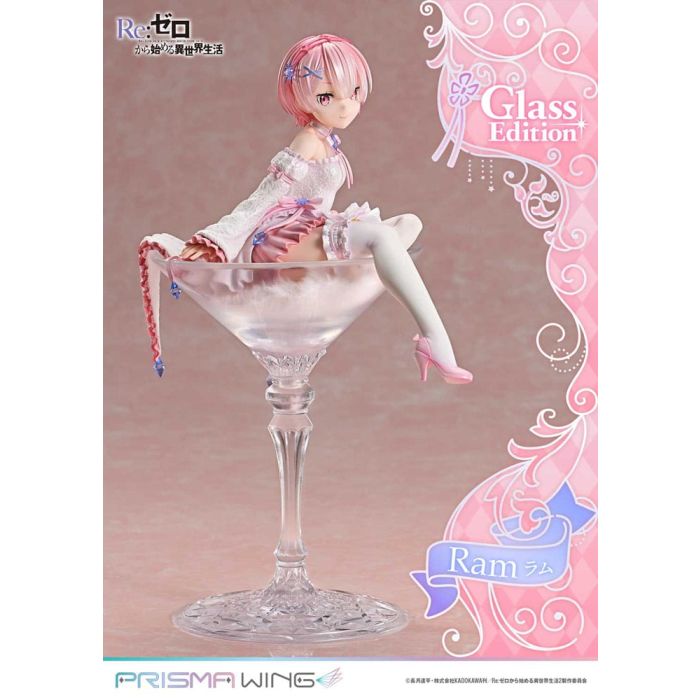 Re:ZERO Starting Life in Another World Prisma Wing PVC Statue 1/7 Ram Glass Edition 24 cm