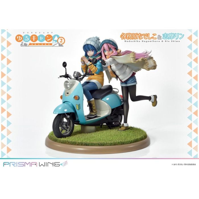 Laid-Back Camp Prisma Wing PVC Statue 1/7 Nadeshiko Kagamihara & Rin Shima 24 cm