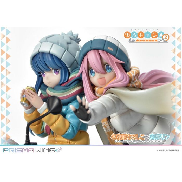 Laid-Back Camp Prisma Wing PVC Statue 1/7 Nadeshiko Kagamihara & Rin Shima 24 cm