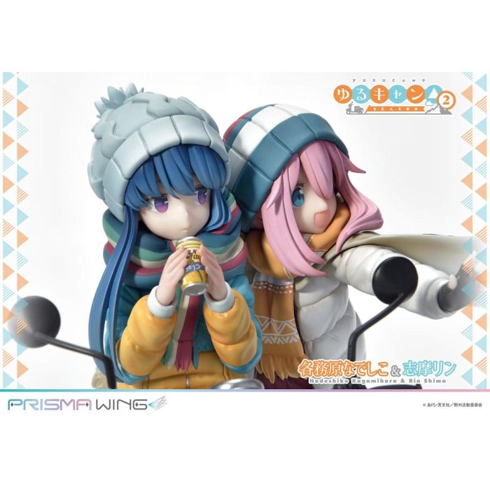 Laid-Back Camp Prisma Wing PVC Statue 1/7 Nadeshiko Kagamihara & Rin Shima 24 cm