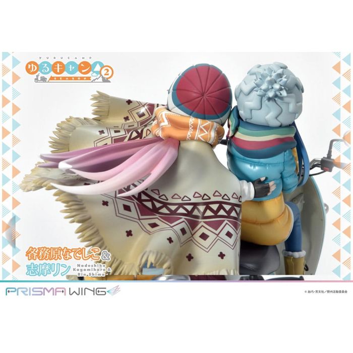 Laid-Back Camp Prisma Wing PVC Statue 1/7 Nadeshiko Kagamihara & Rin Shima 24 cm
