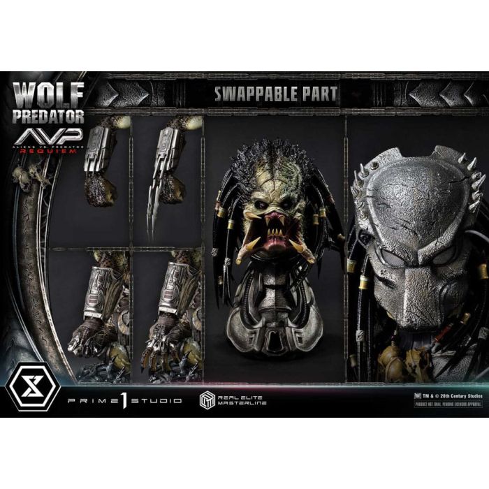 Alien vs. Predator Real Elite Masterline Series Statue 1/3 Requiem Wolf Predator 95 cm