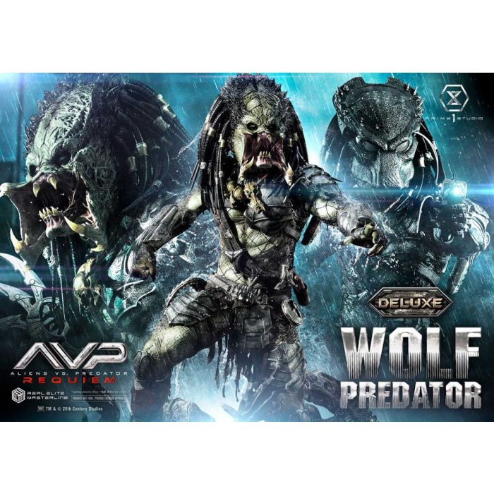 Alien vs. Predator Real Elite Masterline Series Statue 1/3 Requiem Wolf Predator Deluxe Ver. 95 cm     